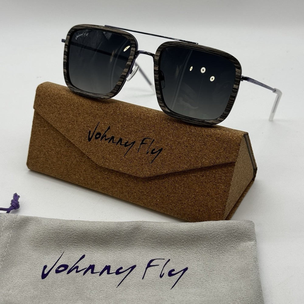 Johnny Fly Galaxy Class LaForge Periwinkle Aviator Unisex Polarized Sunglasses